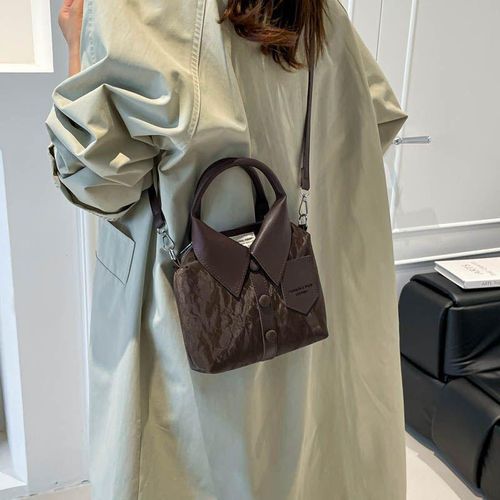 Sac bandoulière - avec col- marron