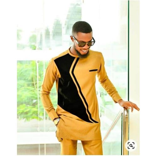 Tunique Pour Homme En Coton Glacé