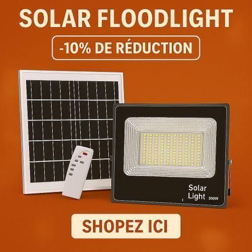 projecteur solaire , éclairage extérieur solaire , lumière solaire puissante Abidjan, lampe solaire étanche, éclairage jardin sans fil, ShopeZ Ici solaire