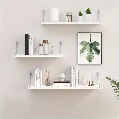 3 Pièces Etagère Murale - Tablette - Blanc