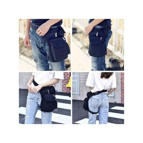 SAC JAMBIÈRES DE MOTO CUISSIERE JAMBE SAC A BANDOULIERE EN TOILE POUR HOMMES, SACOCHE DE TAILLE DECONTRACTEE, BANANE DE HANCHE, MILITAIRE, VOYAGE, MULTI-USAGES, CYCLISME, TACTIQUE RANDONNEE MOTO SPORT PLEIN AIR CAMPING JAMBE EQUITATION PECHE MOTARDBH