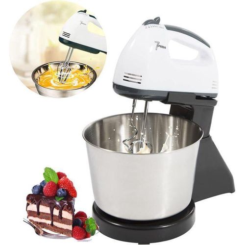Robot culinaire de Cuisine Domestique, Machine à pétrir, mélangeur de pâte, en Acier Inoxydable, 100W, 7 Vitesses