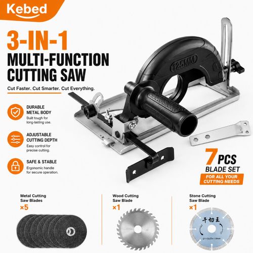 Meuleuse D'angle Machine De Découpe Convertisseur + Cadeau Lame De Scie×7