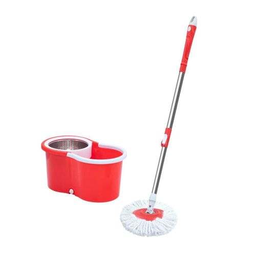 Balai Serpillère Rotatif 360° avec Seau Essoreur en Inox – Système de Nettoyage Rapide et Efficace