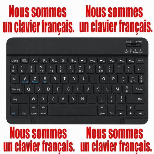 Clavier BT Sans Fil 10 à Lumière Clavier sans fil Bluetooth, compatible avec téléphone et tablette Sans Fil Bluetooth Clavier Applicable Téléphone Tablette Sans Fil Bluetooth Clavier Applicable Téléphone Tablette - pas une souris sans fil