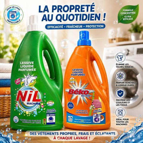 Packs de 2 lessives liquides parfumées
