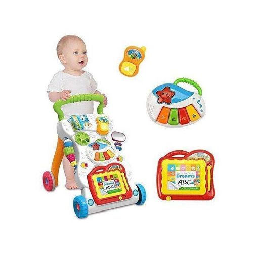 Trotteur / Poussette Pour Bébé Musical - Aide à la Marche Pour Bébé