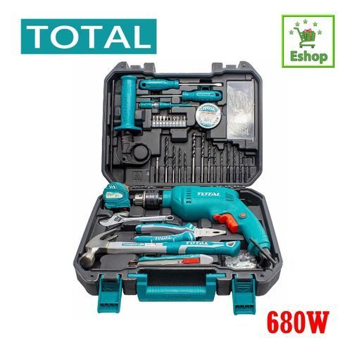 Perceuse à Percussion 680W Avec Ses Outils 115 Pièces – THKTHP1152 – Multicolore