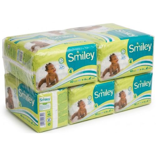 200 Couches : Colis De 5 Couches Bébé Standard Taille 4 - 40 Couches (9 - 18 Kg)