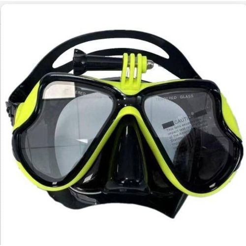 Masque de Plongée et Snorkeling Professionnel - Verre Trempé Anti-Buée - Avec Support Caméra Intégré pour GoPro