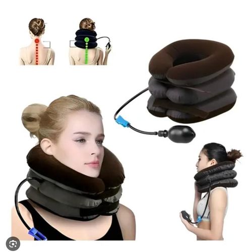 Collier de Traction Cervicale Gonflable - Appareil de Soulagement des Douleurs de la Nuque et des Épaules