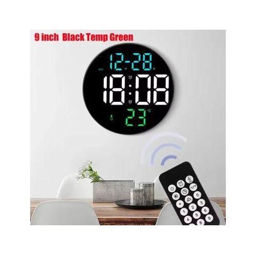 AGREABLE Magnifique Horloge murale numérique LED avec télécommande, affichage électronique, grand écran, température, date, jour, décoration de salon
