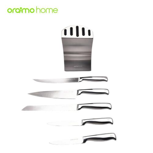 ChefEdge Knife Block Set 6 pcs Stainless Steel Knife Set