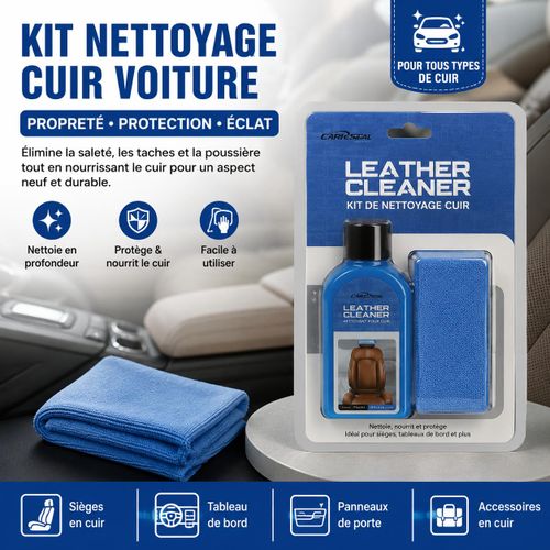 Kit Nettoyage et Entretien du Cuir pour Voiture