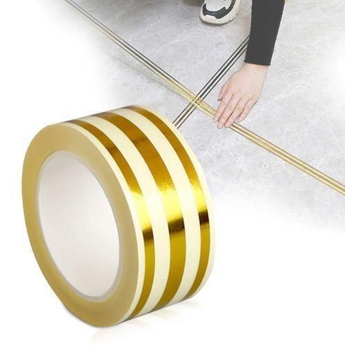 1 Rouleau 5M De Ruban Adhésif Pour Carreaux De Dorés