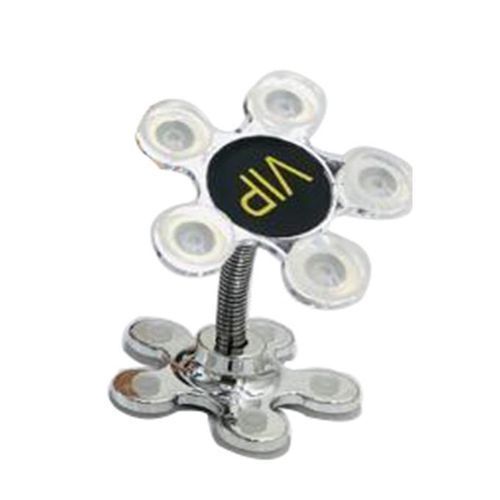 Support De Téléphone Portable à 360 Degrés Rotatif En Métal Fleur - Gris