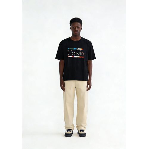 Calvin Gradient Print Black Short Sleeve