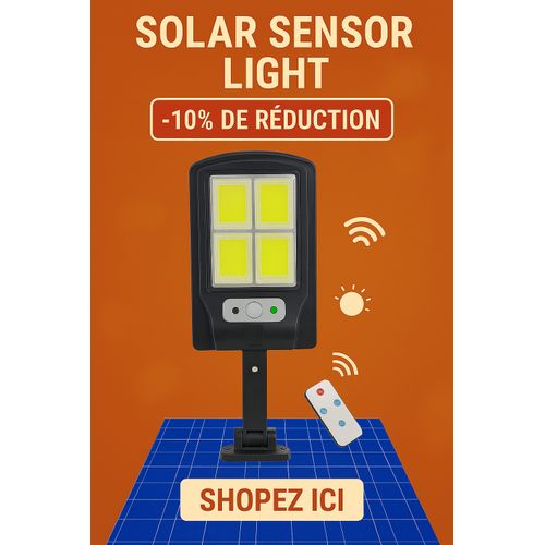 lampe solaire détecteur mouvement , éclairage solaire extérieur lampe solaire télécommande ShopeZ Ici, spot LED solaire étanche, sécurité maison solaire Abidjan