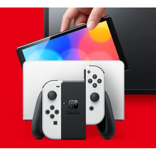 Switch (Modèle OLED) Avec Station D'Accueil/Manettes Joy-Con Blanches