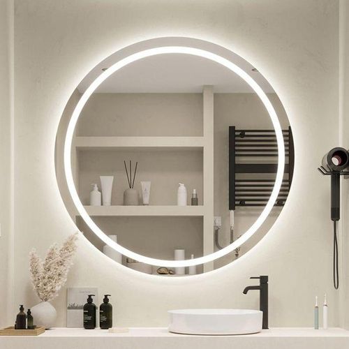 Miroir Rond avec lumières LED 50 x 50 Cm