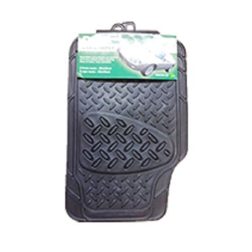 Tapis Chromé Pour Intérieur De Voiture - 5 Pièces - Noir