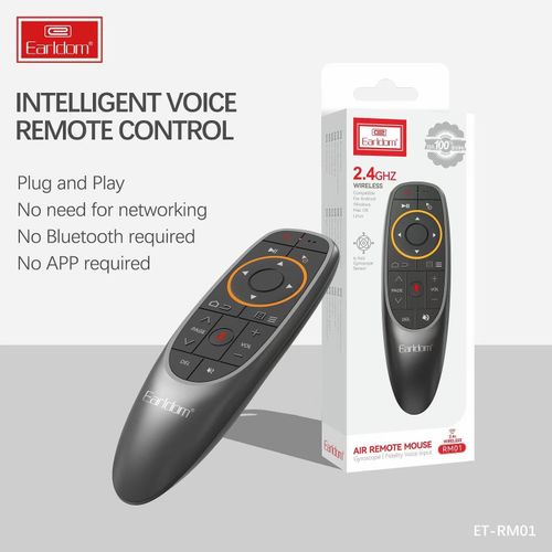 Télécommande sans fil 2.4 G avec contrôle vocal à distance et détection de l'air, apprentissage infrarouge, gyroscope 6 axes avec Android TV Box, PC, Smart TV, Nvidia Box, Mac, OS