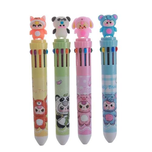 Lot de 4 Stylo.à billes créatif et mignon à 10 couleurs