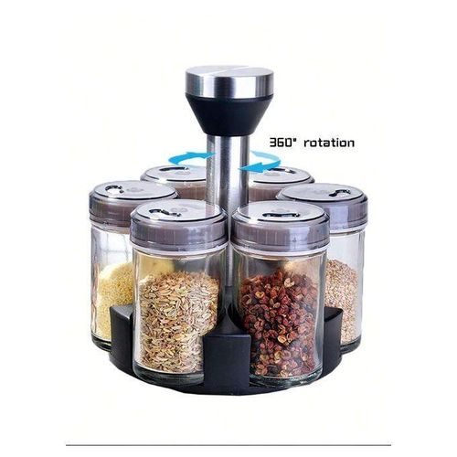 Organisateur D'Épices Support À Épices Rotatif Poivrière 6 Pièces