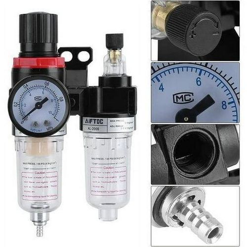 Filtre séparateur huile-eau, processeur de source d'air à deux unités,Régulateur de filtre à air