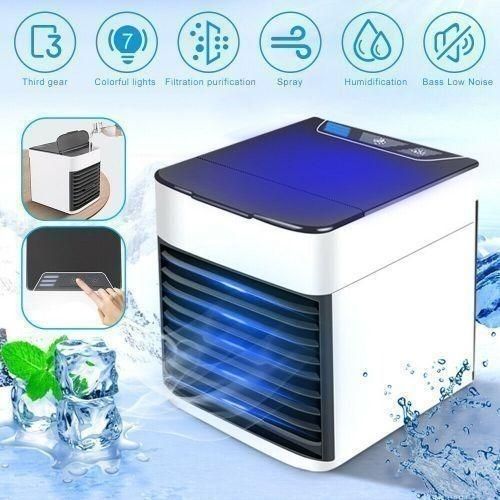 Ventilateur De Refroidissement à Air De Climatiseur Domestique USB LED 7 Couleurs