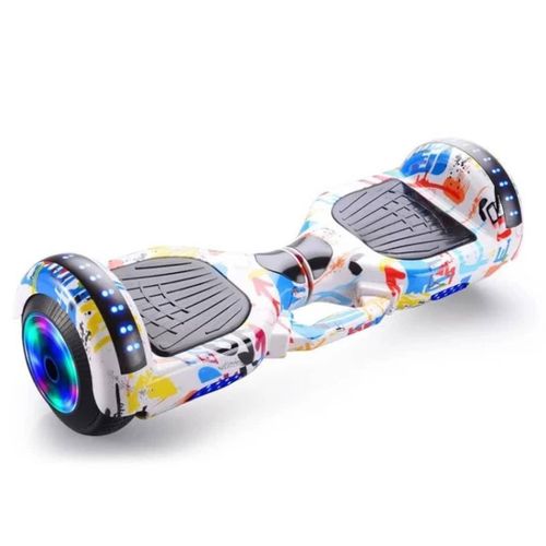 Hoverboard-mp3 Music Bluetooth lumineux 6.5 Pouces + Kit De Protection Genouillères Coudières