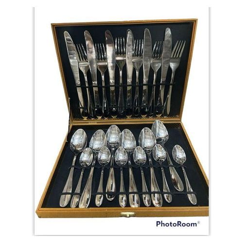 Lot De Couverts - Cuillères Fourchettes Et Couteaux- 24 Pièces – Inox BY