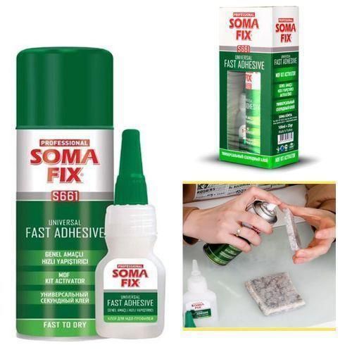Soma Fix Pro Colle pour contacts, 500 ml, mastic liquide sans solvant