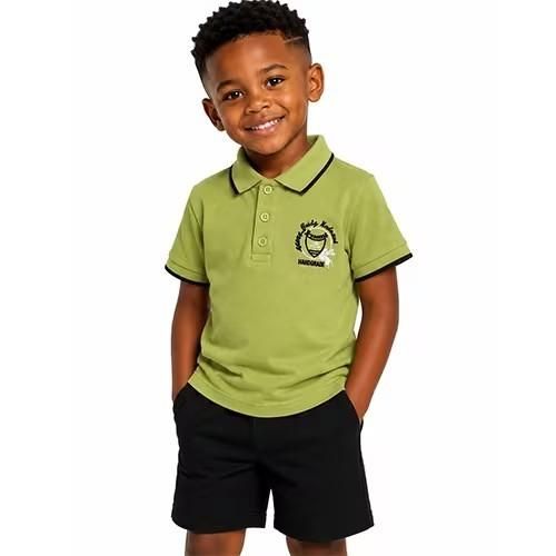 Polo Enfant Classique Brodé – Élégance et Confort au Quotidien - Vert