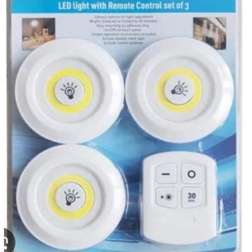 Ensemble de 3 lampes de nuit intelligentes sans fil à LED avec télécommande pour décoration de cuisine, armoire, couloir, salle de bain