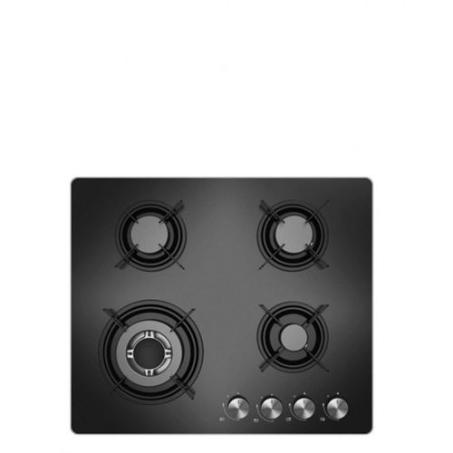 GAZ60G40ME402-GFT - PLAQUE DE CUISSON A GAZ MIDEA/4 F/ALLUMAGE ELECTRIQUE/VERRE NOIR/60CM