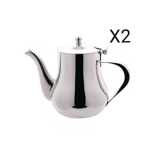 Lot De 2 Théières En Acier Inoxydable - Argent
