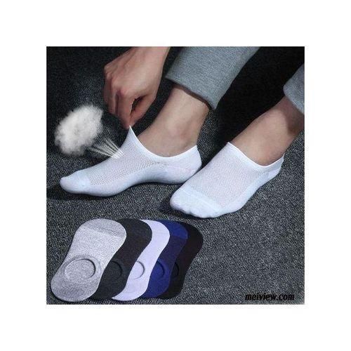 Lot de 6 Paires Chaussettes Courte Cheville Coton Antidérapant Respirant Invisible