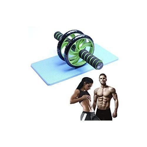 Roulette Exercice Pour Abdo + Tapis - VERT