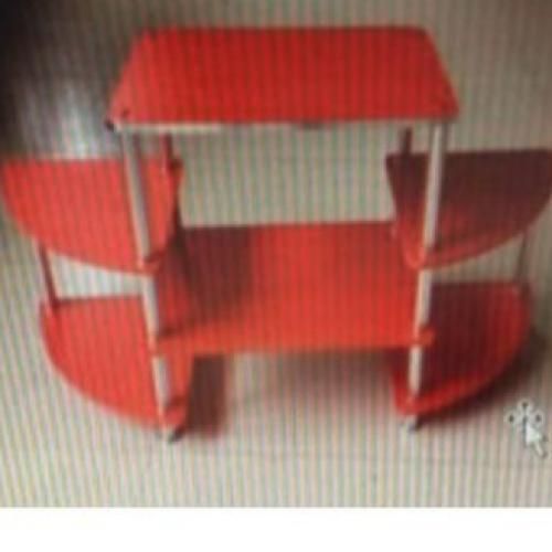 Meuble Table En Bois - Rouge