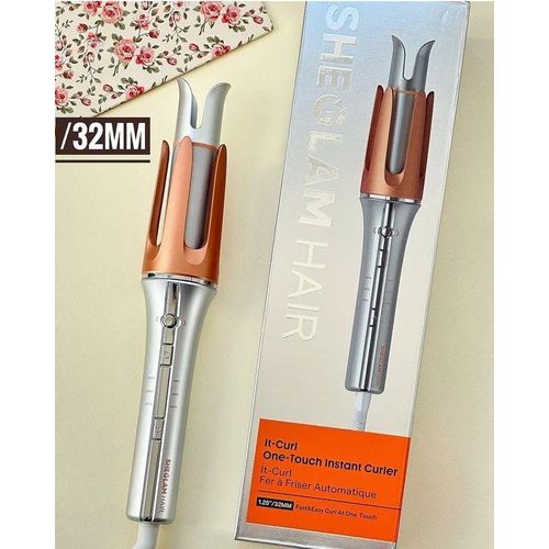 SHEGLAM It-Curl Fer à boucler automatique avec revêtement en céramique, 3 niveaux de température (170-210°C), enrouleur instantané pour boucles