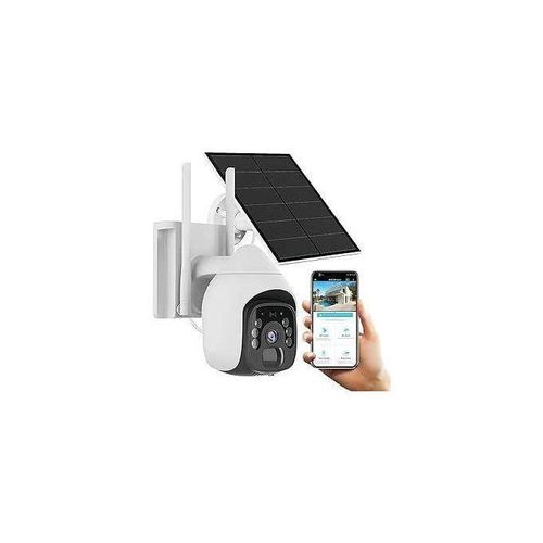 Caméra F-101 énergie Solaire 1-Panneaux Rotatif - Objectif 360- 90° Full-HD 4K/ 4MP - 4G Carte Sim Alarme batterie intégrée alimentation en continue. tout les option en description