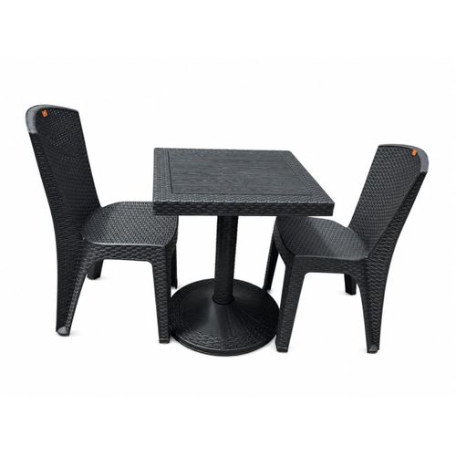 Table Natté Démontable Carré Avec 2 Chaises en caoutchouc