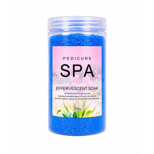 Poudre Effervescente SPA Pédicure 250 g Bleu – Bain de Pieds Relaxant – Adoucissant – Hydratant – Soin des Pieds