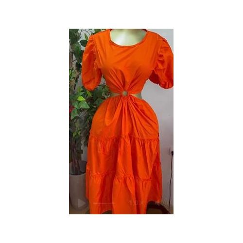 Robe Class Pour Femme - Orange