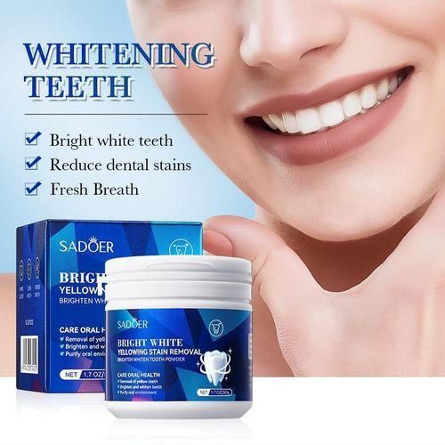 Poudre éclaircissante pour les dents, détachant pour dents blanches, retrait de la plaque, rafraîchit votre haleine -50g