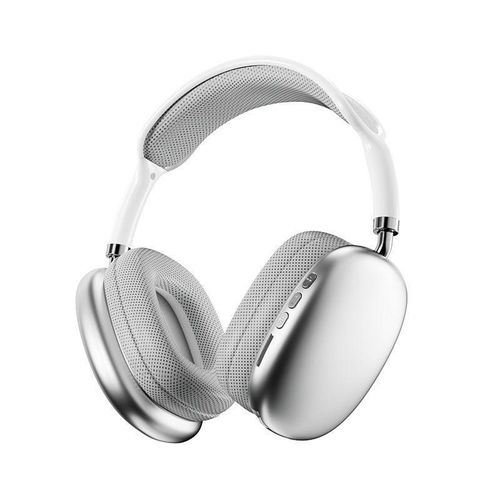 Casque sport sans fil Bluetooth P9 Pro, casque sans fil supra-auriculaire avec micro et réduction de bruit, argent