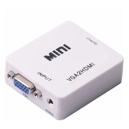 Convertisseur Mini VGA vers HDMI avec audio VGA2HDMI 1080P pour projecteur, PC, ordinateur portable et TVHD