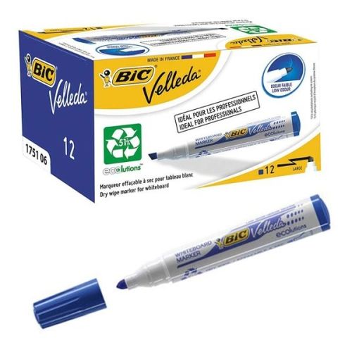 Marqueur De Tableau Bleu Bic Paquet De 12