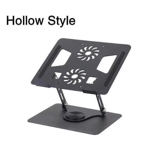Support PC Portable Rotatif 360 avec Ventilateur Rglable Pliable